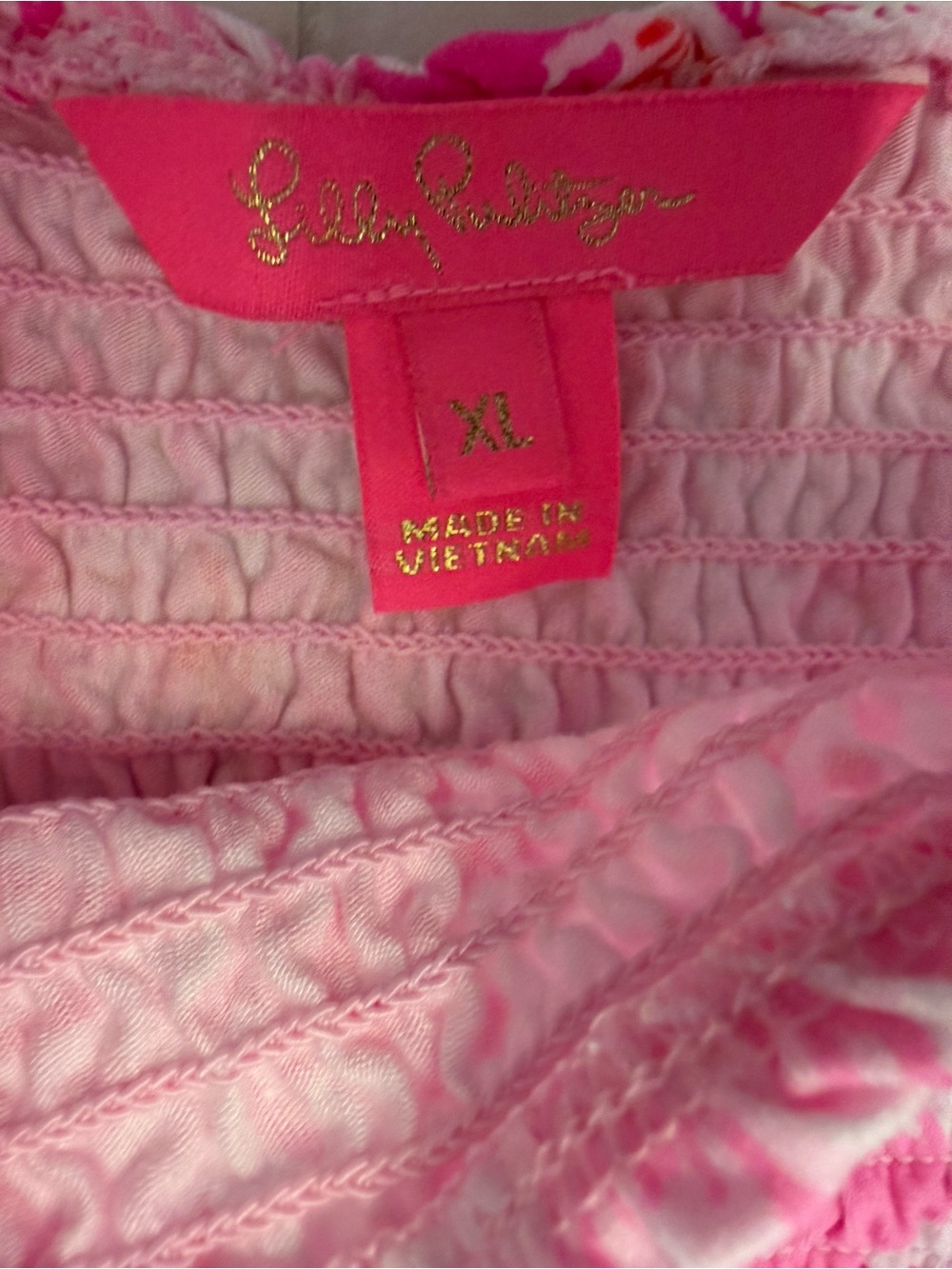 Lilly Pulitzer Kailua Smocked Dress XL - Picture 6 of 7